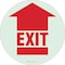 Brady Exit Floor Sign, 17" H, 17" W, Polyester, Circle, English, 49061 49061 - alternate 1